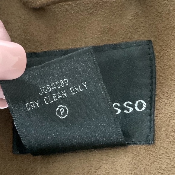 Dennis Basso VTG Faux Suede / Fur Mid-Length Brown Coat Jacket Womens Size Large - Picture 15 of 16